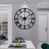 Large Modern Metal Wall Clocks Rustic Round Nearly Silent Little