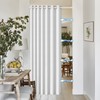 HMYI White Total Blackout Pinch Pleated Curtain 96 Inch Long,