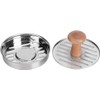 Fdit - Juego de 2 moldes antiadherentes para hamburguesas de