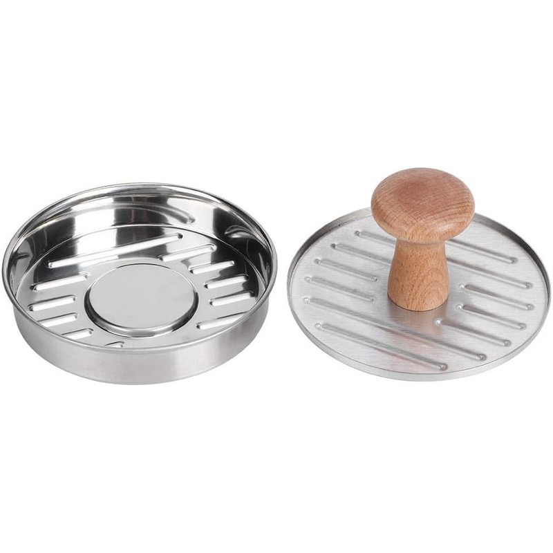 Fdit - Juego de 2 moldes antiadherentes para hamburguesas de