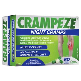 Crampeze Night Cramps Natural Relief of Muscle Cramps, Spasms & Tired Legs 60 Capsules
