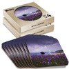 8 x Square Coasters - Milky Way Landscape Beach Cork