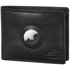 Fa.Volmer ® Men's Leather Wallet with RFID Protection, Extra-Robust Double Stitching, 6 Compartments for Credit Cards, Landscape Format, Classic