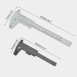 ATOMUS 1pc Large Vernier Calipers 8pcs Mini Vernier Calipers Vernier Plastic Measuring Tools Microblading Eyebrow Ruler Student Ruler