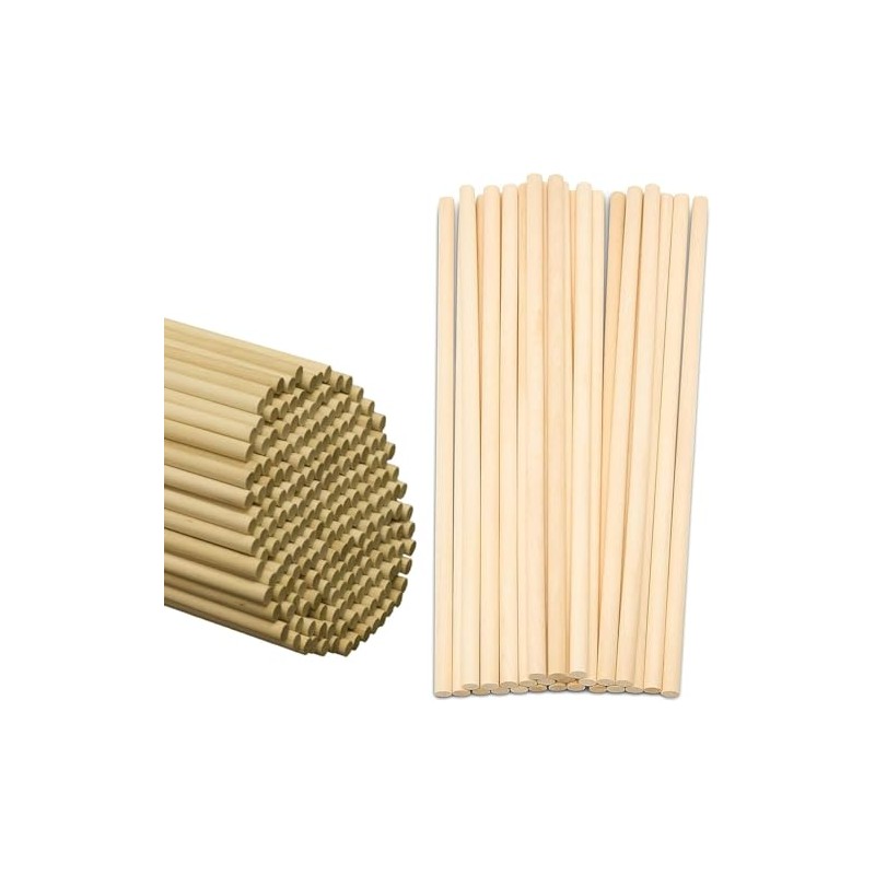 Perfect Stix - 4" x 1/4" Wooden Craft Dowel/DIY/Birchwood- Pack