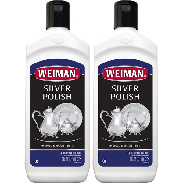 Weiman Silver Polish, 8 ounce Bottles, pack of 2
