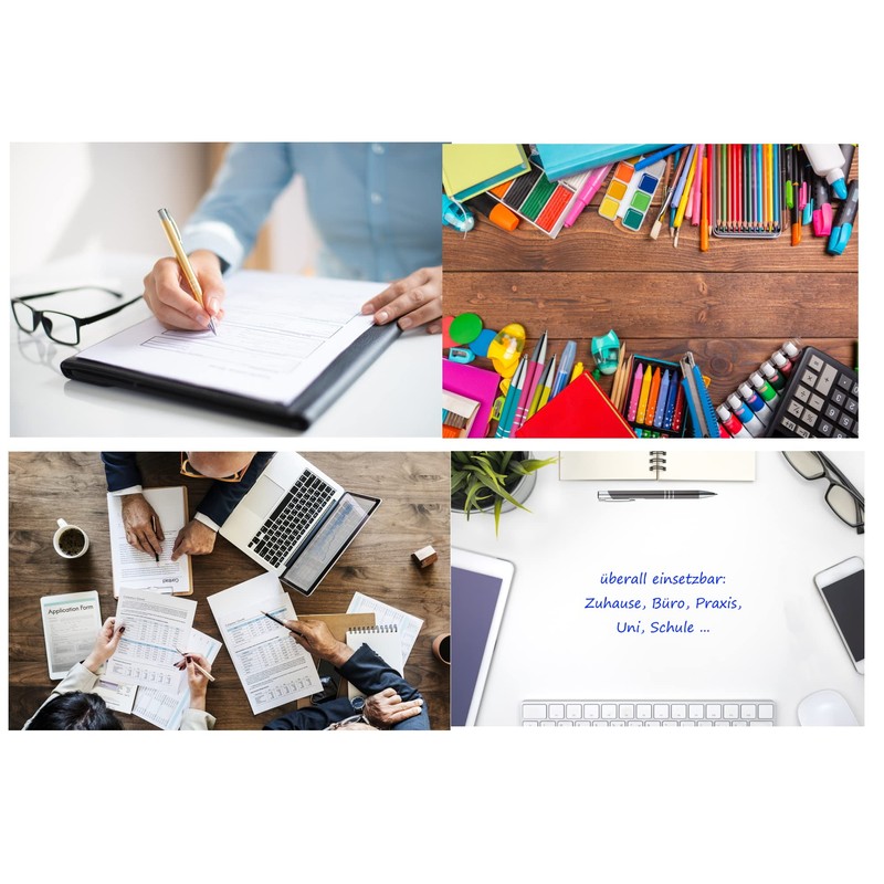 Libetui Pack of 10 High-Quality Metal Ballpoint Pens Colourful Ballpoint