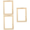 Angoily 3pcs Portable Screen Printing Frame Wooden DIY Mesh Screen