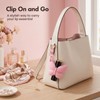4PCS Butterfly Silicone Lipstick Holder Keychain, Fit Lip Balm/Lip Tint