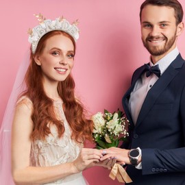 AMCAMI Pearl Bridal Flower Headband Bachelorette Party Favors Bachelorette Party Accessories Bride To Be Wedding Hair Accessories Wedding Hair Pieces for Brides Pearl Flower Headbands for Women