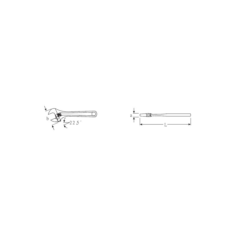 STAHLWILLE No. 4026 Single Open-End Spanner Adjustable Size 4 Max.