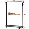 Simple Houseware Industrial Style 50.4" W Clothing Rack with Wheels