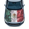 Mumeson Mexico Flag Car Hood Cover Stretch Polyester Protector with
