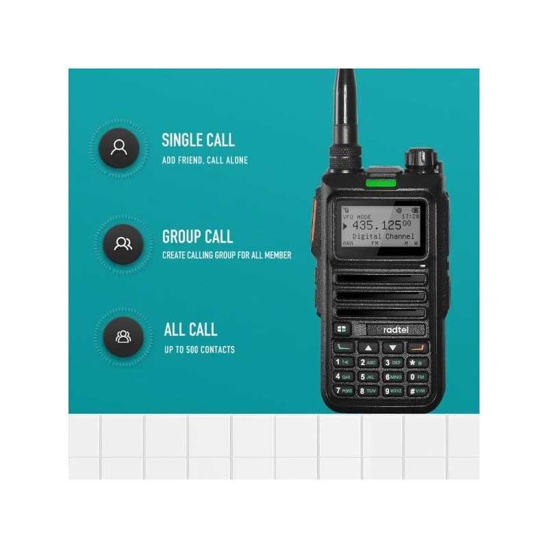Radtel RT 4D DMR 라디오 슬롯 채널 햄 타임 아날로그