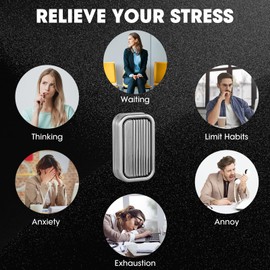 JUDIXY Fidget Slider 3 Layer EDC Gadgets Toy, Metal Magnetic Haptic Fidget Toys for Adults Anxiety/ADHD/Stress Relief, Gift for Boyfriend, Husband and Father (Silver)