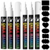 WISYOK WISYOK 6pcs Kreidestift mit 45 Etiketten, Kreidemarker Weiss, Whiteboard