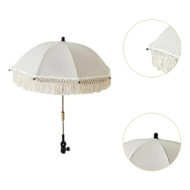 Sombrilla Plegable Portátil Con Abrazadera Para Cochecito,