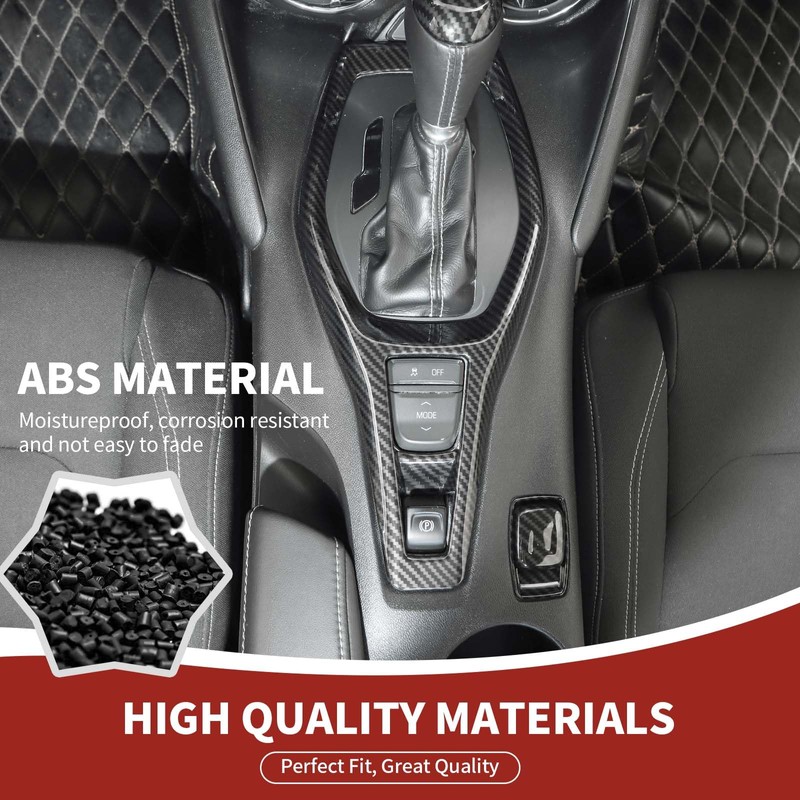 RAZPOY for Camaro Carbon Fiber Interior Trim Kit, 6PCS Gear