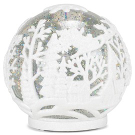 RAZ Imports 2021 Christmas Time in The Village 6.25" Town Scene Glitter Embossed Lighted Water Globe