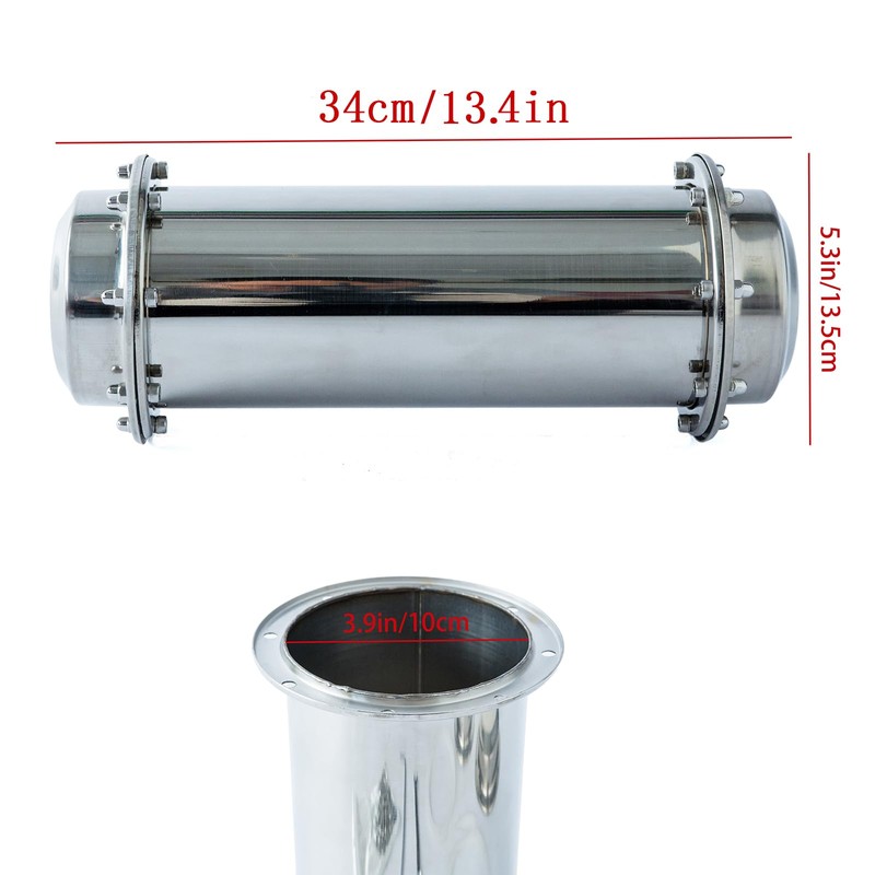 YCJvex Time Capsule Stainless Steel Waterproof Container (13.4 Inch)