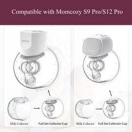 JIMOWANG Colector de leche para extractor de leche portátil solo compatible con accesorios de colector de extractor de leche Momcozy S12 Pro/S9 Pro, piezas de bomba de repuesto, no para S9/S12