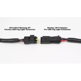 Starkey Products 2013-14 Mustang GT 5.0L Fog Light Adapters LED to H11-Convert To Lower Fog Light