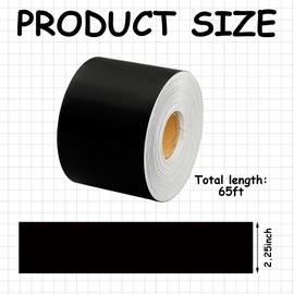 65 Ft Black Bulletin Board Border Black Straight Border Trim Rolled Decorative Classroom Bulletin Board Decorations for School Classroom Chalkboard Office Home Wall Window Door Decor