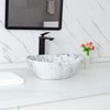Davivy 16.3"x13.2" Nordic Marbling Oval Vessel Sink with Pop Up