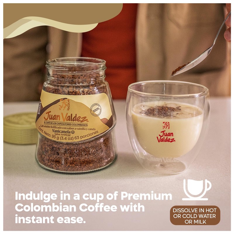 Juan Valdez Freeze-Dried Instant Coffee - Vanilla Cinnamon Flavor |