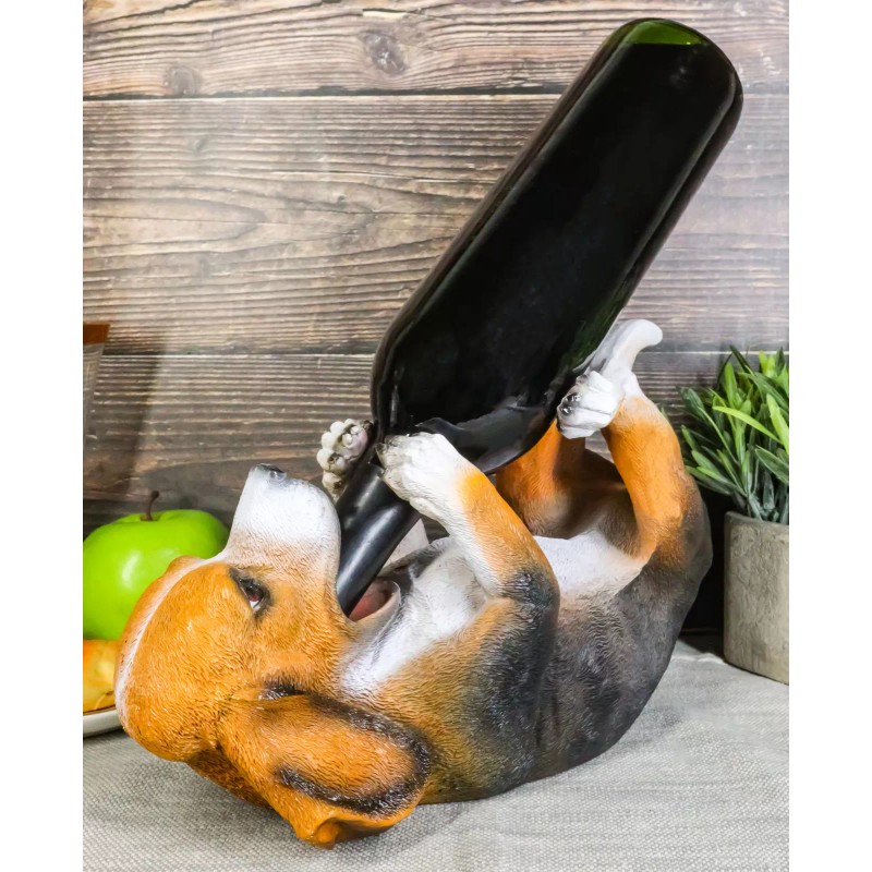 Canine Pedigree Cute Beagle Hound Dog Wine Oil Bottle Holder