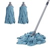 KeFanta Mops for Floor Cleaning,One Mop Handle with 2 Blue