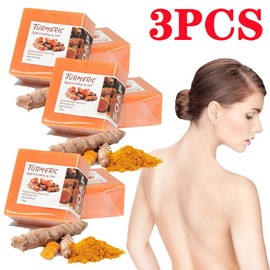 Unbranded 3PCS Tumeric Soap Skin Whitening Dark Spots lightening Acne Brightening Turmeric