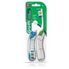GUM Folding Travel Toothbrush, Compact Head + Tongue Cleaner, Soft