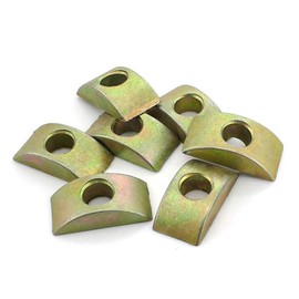 12pcs 8mm Hole Diameter Bronze Nuts Spacer Washer Half Moon Washer Nut Connector Hardware Accessories for Furniture