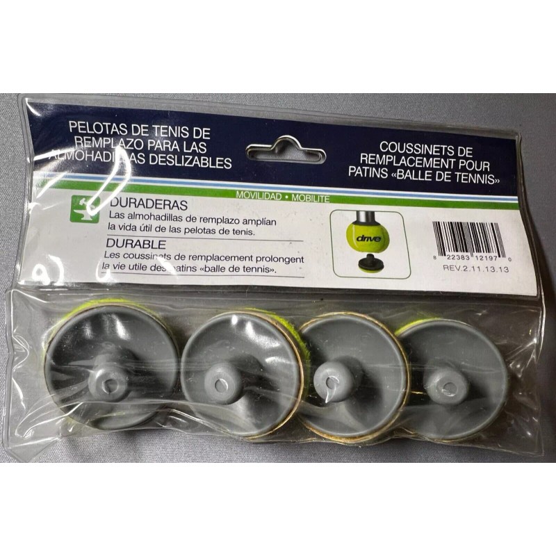 Drive 10123 Replacement Tennis Ball Walker Glides Set of 4