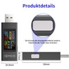 YEREADW USB Tester Meter Multimeter Digital, 4-30V 0-12A PD QC