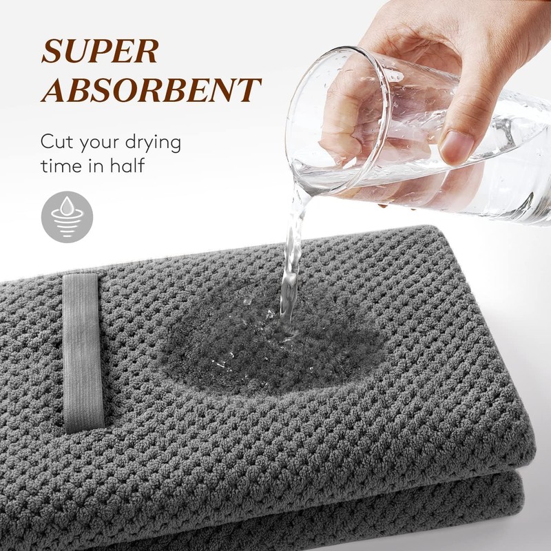 Eyeleaf Microfiber Hair Drying Towels, 100 x 60cm, 2 Pack,