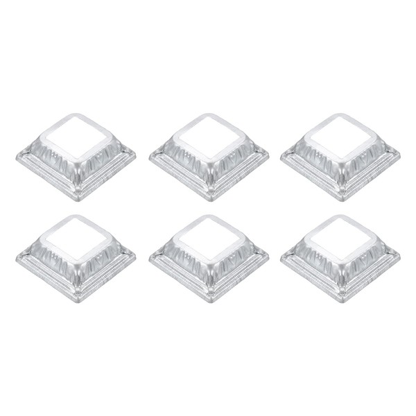 uxcell 6Pcs Post Base Cover, 2.5"x2.5" (Internal Size 1.3"x1.3") Metal