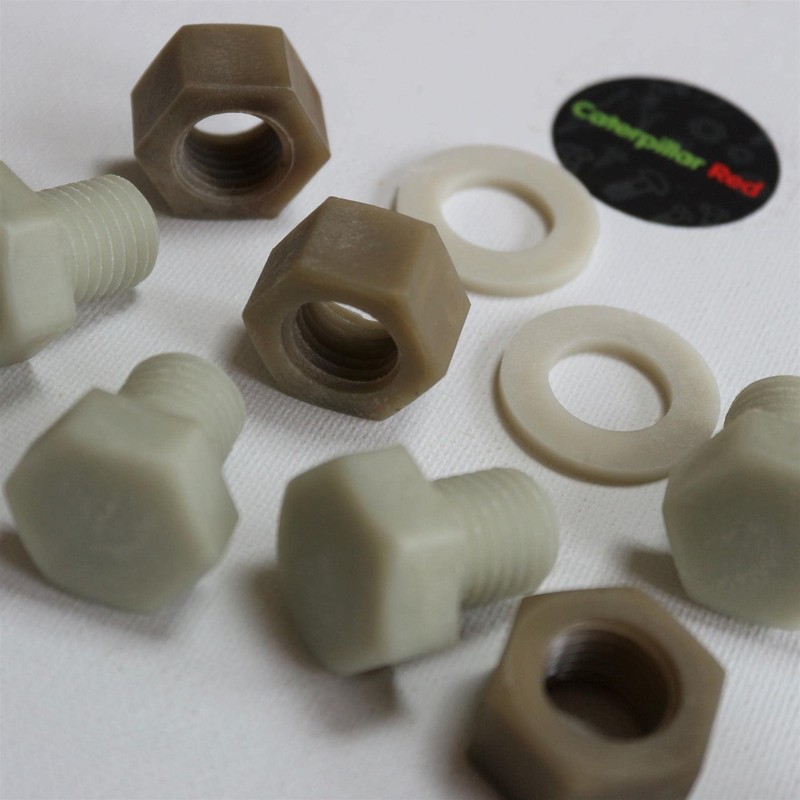 10 x Glass Filled Reinforced Super Nylon Hex Head, M16