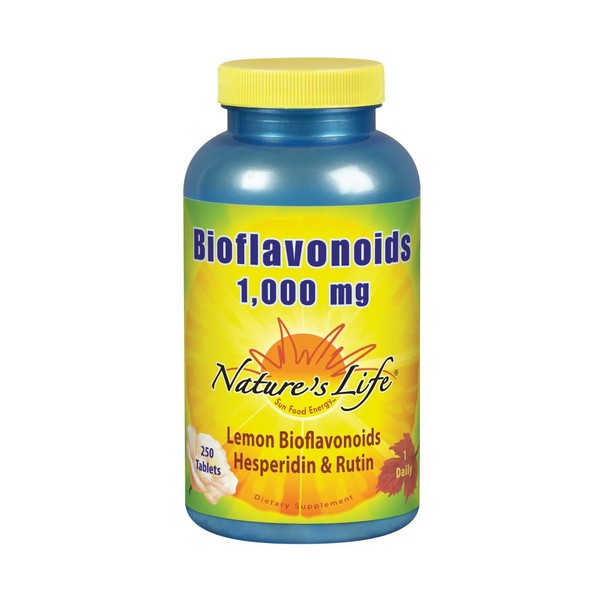 Nature's Life Bioflavonoids 1000mg per Serving | 250 Capsules | More Than 4 Months Supply | Lemon Bioflavonoid Complex, Hesperidin & Rutin | Antioxidant for Healthy Capillaries & VIT C Absorption