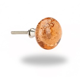 Set of 6 Crystal Glass Knobs Kitchen Cabinet Cupboard Glass Door Knobs Dresser Wardrobe and Drawer Pull by Perilla Home (Amber)