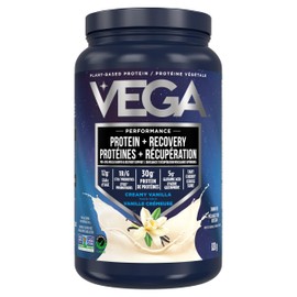 Vega Vega Sport Protein Vegan Protein Powder, Vanilla (20 Servings) BCAAs, Amino Acid, Keto Friendly, Tart Cherry, Gluten Free, Non GMO Pea Protein for Women and Men, 828 g (Pack of 1)(Packaging May Vary)