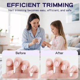 Electric Nail Clippers, 2 in 1 Portable Automatic Nail Trimming Polisher with Lighting & 2 Speed-Settings, Fingernail Trimmer with Type-C Charging Port for Baby Kids Adults Seniors (Purple)