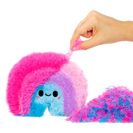 Fluffie Stuffiez Rainbow Small Collectible Feature Plush - Surprise Reveal Unboxing with Huggable ASMR Fidget DIY Fur Pulling, Ultra Soft Fluff