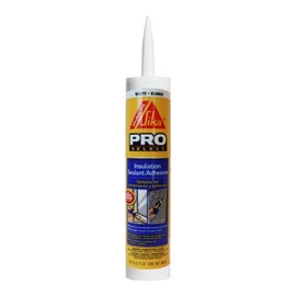 Sikaflex Insulation Sealant & Adhesive, White, Flashing Sealant, Bonds to Most Insulation Boards and Wraps, 9 fl.oz. Cartridge