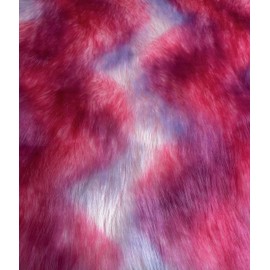 Faux Fur Fabric Shaggy 1.5inch Long Soft Plush (Rainbow Pink Wave) 58" Wide Sold by The Continuous Yard - DIY Projects, Craft Supply, Costume, Decoration, Upholstery, Fur Suits, Furry Paws and Tails