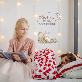 Stickerscape Guess How Much I Love You Wall Stickers (Moon & Hare - Regular) | Nursery Wall Stickers, Woodland Wall Stickers, Nursery Wall Decor| Easy to Apply, Cleanly Removable