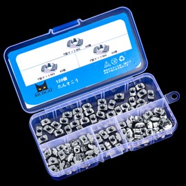 120Pcs 2020 Series T Nuts, M3 M4 M5 T Slot Nut Hammer Head Fastener Nut Nickel Plated Carbon Steel Assortment Kit for Aluminum Profile,1 Tweezers