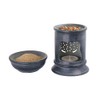 NKlaus Incense Burner 10 x 7.6 cm Soapstone - Flower