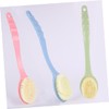 PACKOVE 3Pcs Long Handle Shower Brushes Soft Bristle Bath Scrubbers